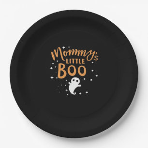 Plato De Papel Pequeña boo de mamá - Feliz Halloween