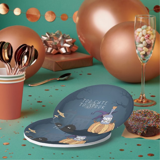 Plato De Papel Pequeña Bruja | Personalizada la fiesta de Hallowe (Multi)