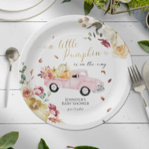 Pequeña Calabaza Cae Camión Vintage Rosa Baby Show