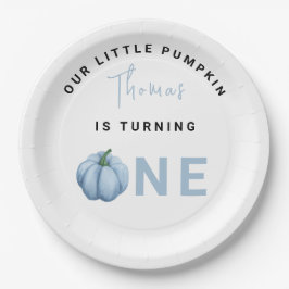 Plato De Papel Pequeña Calabaza primera fiesta de cumpleaños