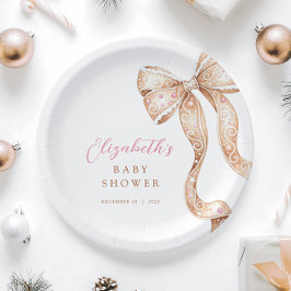 Plato De Papel Pequeña cookie de Baby Shower