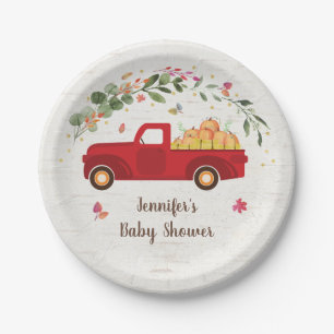 Plato De Papel Pequeña placa de papel de camión Baby Shower
