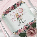 Plato De Papel Pequeña Princesa Osa Bearly Wait Chica Baby Shower<br><div class="desc">Bienvenido a nuestra colección de plantillas de chicas sobre la temática de la princesa Baby Shower. Nuestros diseños incluyen una adorable princesa de oso de peluche vestida con una corona y un vestido rosa, salvia y verde azulado adornado con flores rosadas en el fondo. Este adorable osito de peluche tiene...</div>
