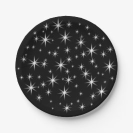 Plato De Papel pequeñas estrellas lindas