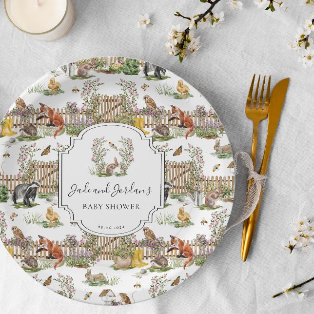Plato De Papel Pequeñas maravillas | Baby Shower de Spring Garden (Subido por el creador)