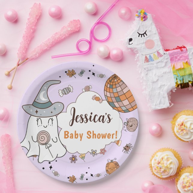 Plato De Papel Pequeñas placas de papel de boo de Baby Shower de  (Fiesta)