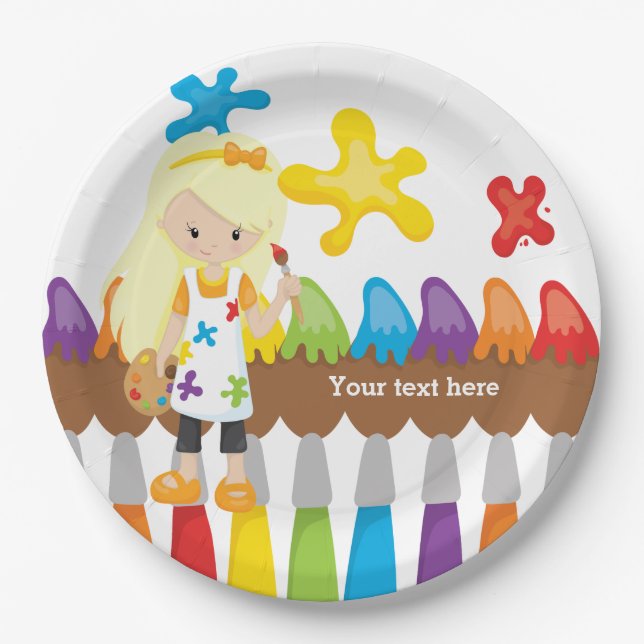 Plato De Papel Pequeño Artista Cuto (Anverso)