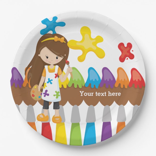 Plato De Papel Pequeño Artista Cuto (Anverso)