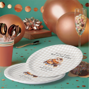 Plato De Papel Pequeño Bollo en el Horno Baby Shower