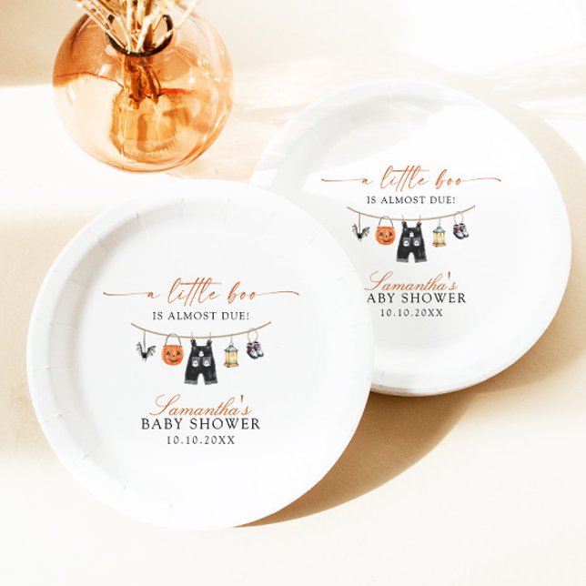 Plato De Papel Pequeño Boo Casi Se Debe A Baby Shower De Hallowee (Subido por el creador)