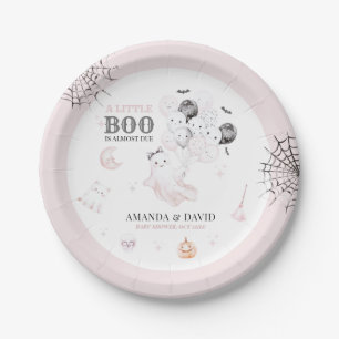 Plato De Papel Pequeño Boo Fantasma Fantasma Halloween Niña Ducha