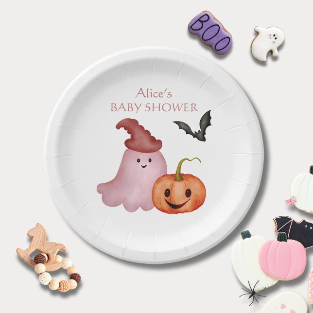 Plato De Papel Pequeño Boo Fantasma Halloween Baby Shower (Subido por el creador)
