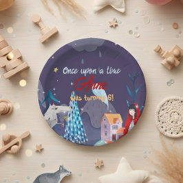 Plato De Papel Pequeño capilla de equitación roja Papel de cumple