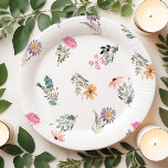 Plato De Papel Pequeño cumpleaños de flores silvestres o ducha<br><div class="desc">Pequeño Cumpleaños de Flor Silvestre o Placa de papel de ducha</div>