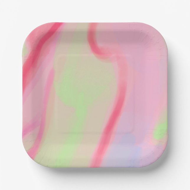 Plato De Papel Pequeño Fiesta Balón Animal Pintado Cumpleaños (Anverso)