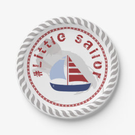 Plato De Papel Pequeño marinero limitado por camiseta a diseño