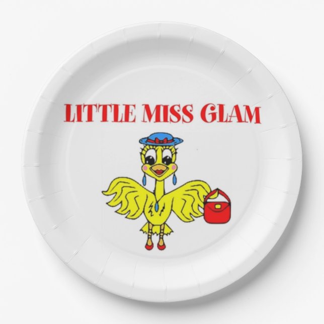 PLATO DE PAPEL PEQUEÑO MISS GLAM (Anverso)