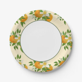 Plato De Papel Pequeño Naranja de Cutie Baby Shower - Mercado org