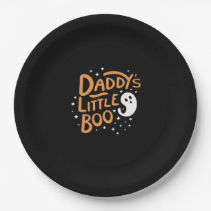 Plato De Papel Pequeño novio de papá, feliz Halloween