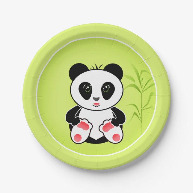 Plato De Papel Pequeño Panda (Anverso)