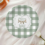 Plato De Papel Pequeño pescador ruso que pesca Baby Shower<br><div class="desc">Sirva sus dulces de ducha de bebé con estilo con nuestras placas de papel Baby Shower de pescador. Estos adorables platos le aportan funcionalidad y encanto a su celebración, complementando perfectamente su decoración temática de pesca. Características: Diseño: Presenta un delicioso tema de pesca con elementos inspirados en acuarelas como barras...</div>