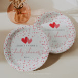 Plato De Papel Pequeño querido San Valentín Baby Shower<br><div class="desc">¡Celebra la nueva incorporación con estos divertidos platos de papel para la ducha de bebé!</div>