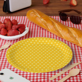 Plato De Papel Pequeño Sunshine Polka Punto Baby Shower Fiesta Am