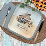Plato De Papel Pequeño y pequeño granjero segundo Fiesta de cumpl<br><div class="desc">Rústico granero de campo y camionera de camioneta,  niño de 2º cumpleaños Fiesta accesorios para emparejar con nuestro "Nuestro pequeño granjero se está volviendo dos!" diseño de invitación de cumpleaños.</div>