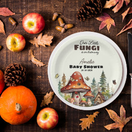 Plato De Papel Pequeños hongos hongos hongos Hongos Whimsical Woo