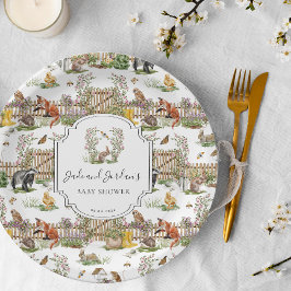 Plato De Papel Pequeños Maravillas | Baby Shower de Jardín de Pri