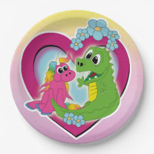 pequeños mejores amigos - unicornio y dragón