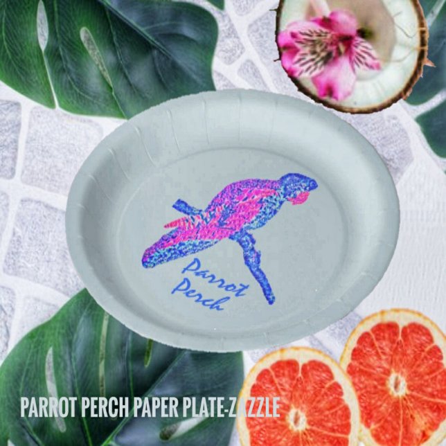 Plato De Papel Perca de loro (Subido por el creador)