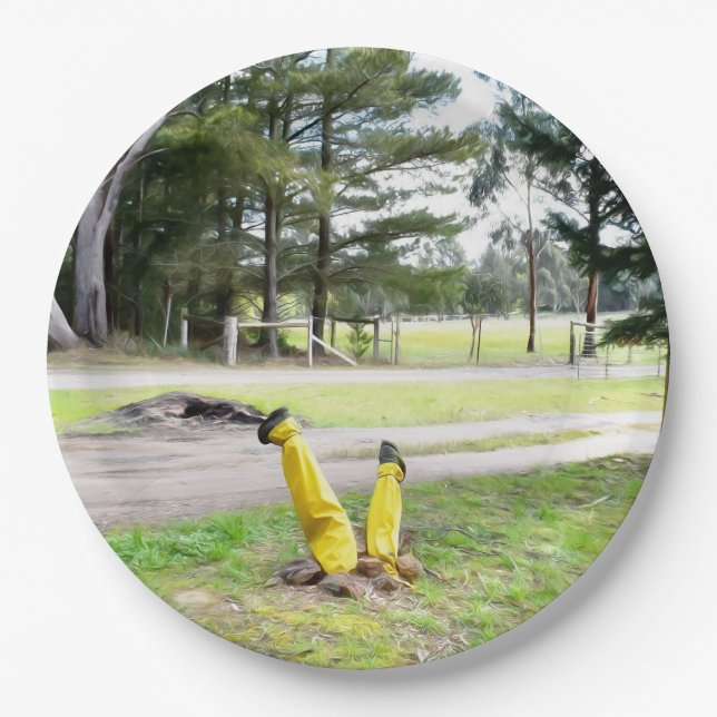 Plato De Papel Perdido en el jardín otra vez (Anverso)