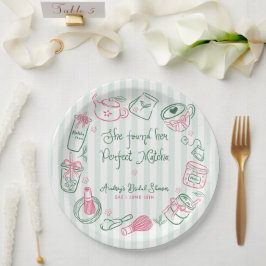 Plato De Papel Perfect Matcha Pink and Green Bridal Shower