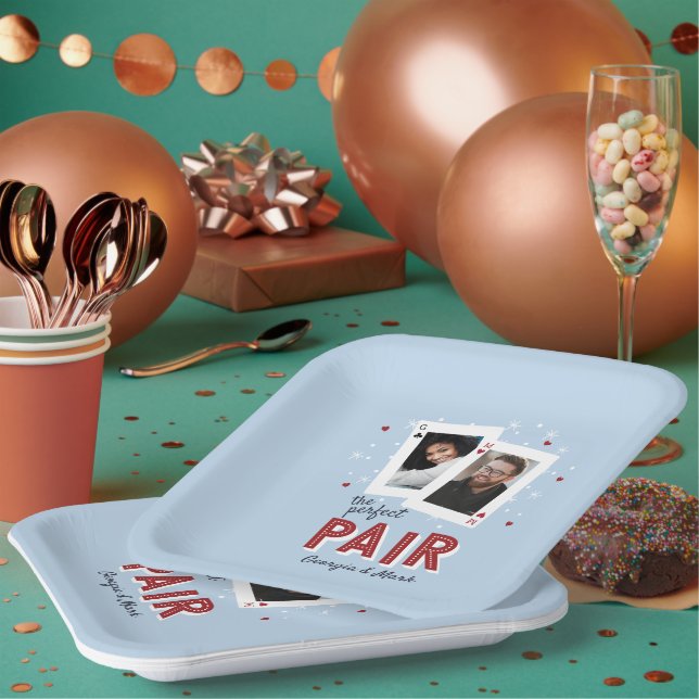 Plato De Papel Perfecto Pair Casino Tema Parejas Foto (Multi)