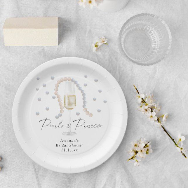 Plato De Papel Perlas y Prosecco - Desayuno de novia (Subido por el creador)