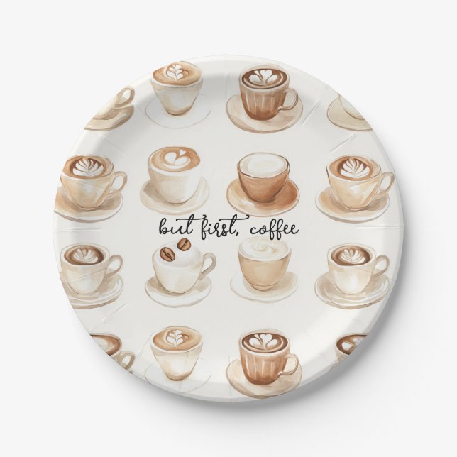 Plato De Papel Pero Primero, Tazas de Café (Anverso)