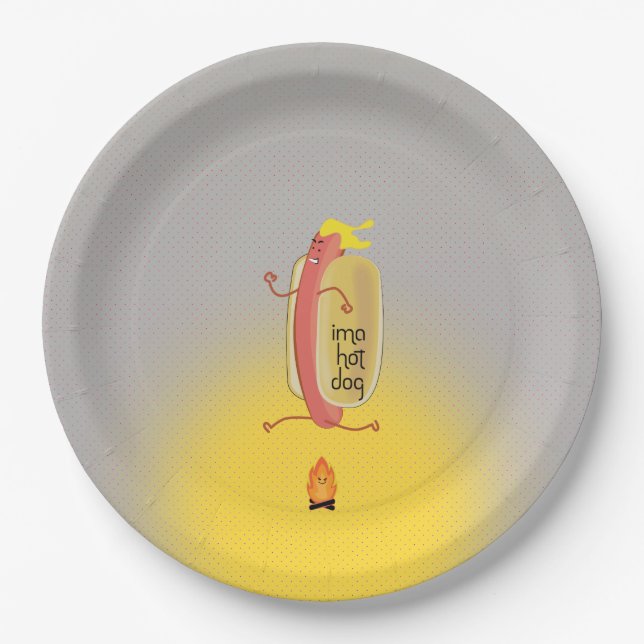 Plato De Papel Perro Caliente Loco (Anverso)