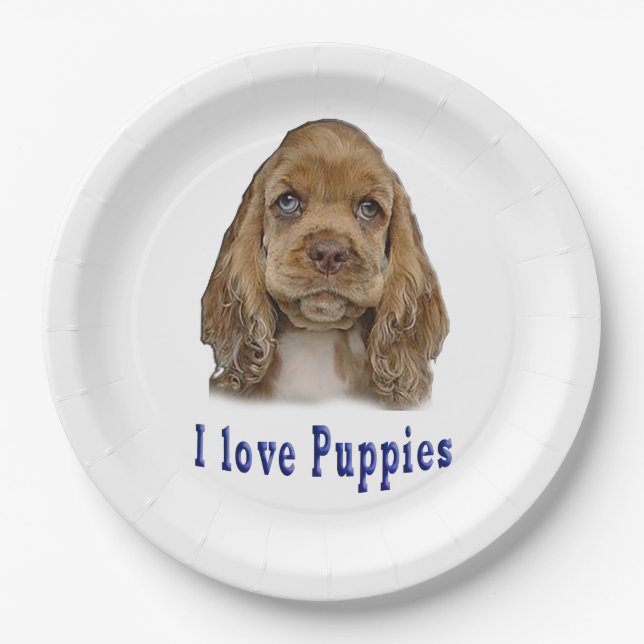Plato De Papel Perro de cachorro (Anverso)
