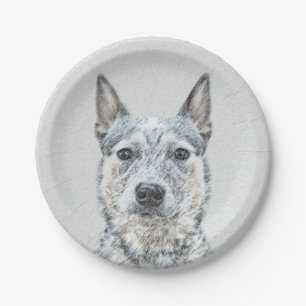 Plato De Papel Perro de ganado australiano - Arte de perro origin