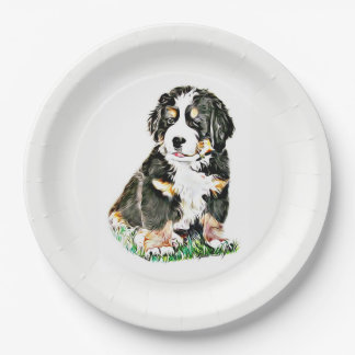 Plato De Papel Perro de montaña de Bernese