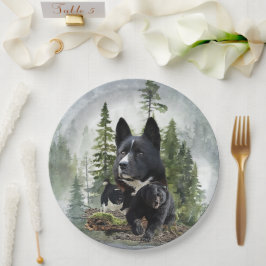 Plato De Papel Perro de oso de Karelian