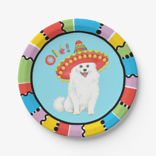 Plato De Papel Perro esquimal americano de la fiesta