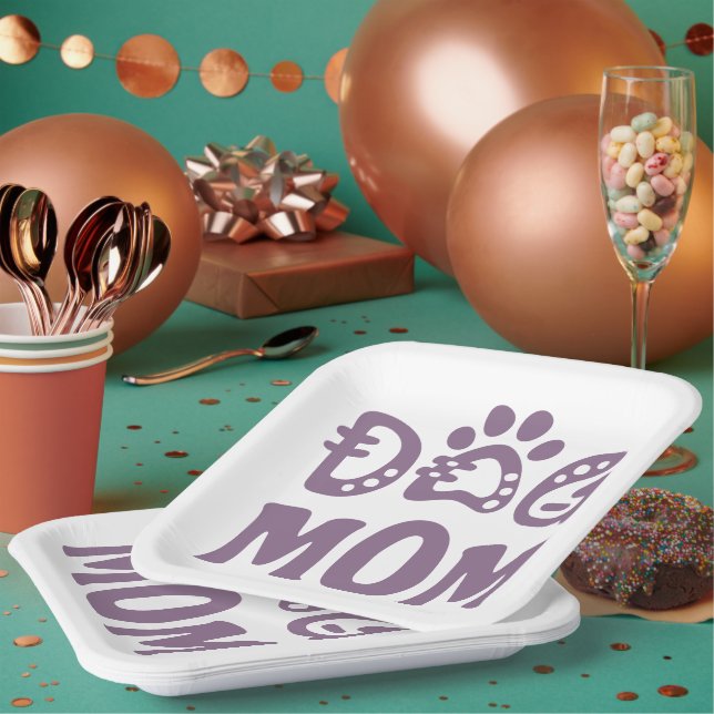Plato De Papel Perro Mamá (Multi)