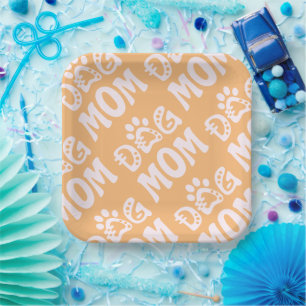 Plato De Papel Perro Mamá