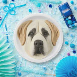 Plato De Papel Perro Pastor de Anatolia Inspirado en 3D