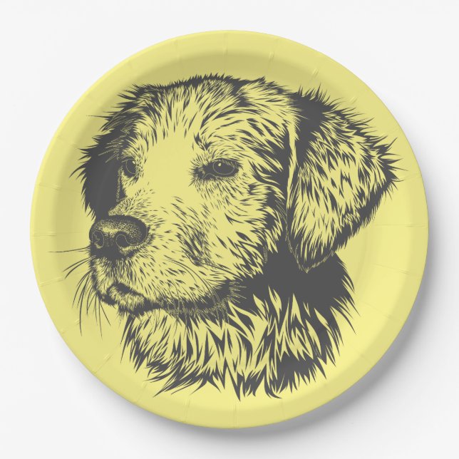 Plato De Papel Perro personalizar (Anverso)