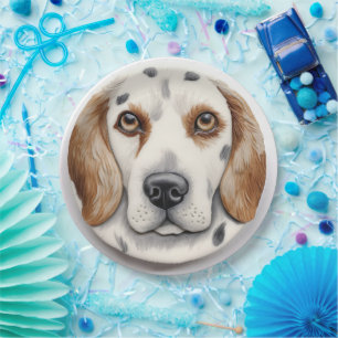 Plato De Papel Perro Setter Inglés Inspirado en 3D