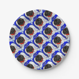 Plato De Papel Perro Terranova
