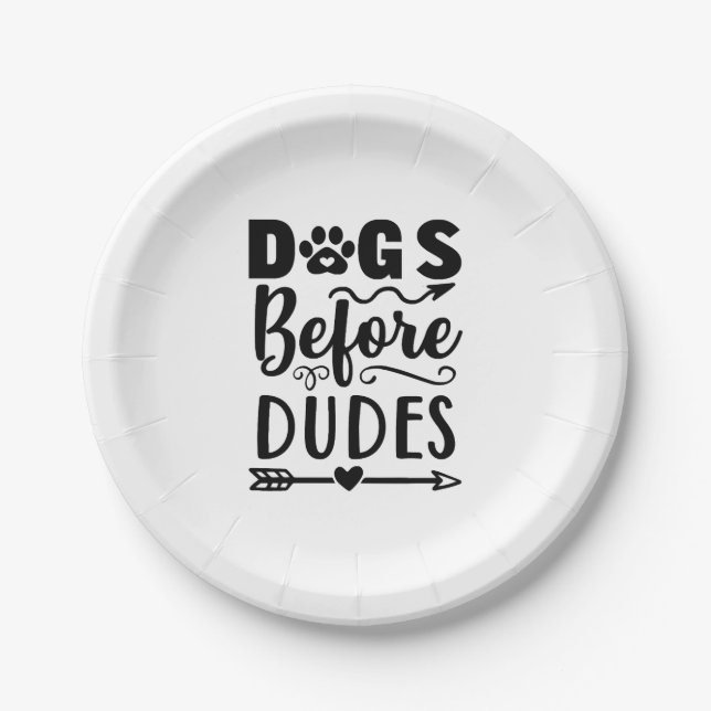 Plato De Papel Perros antes de dudes (Anverso)